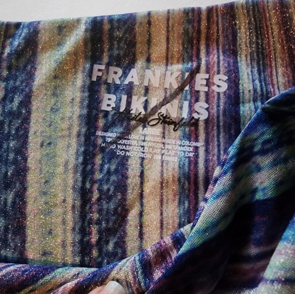 Frankies Bikinis Eden Swim Bikini Bottom Large NWOT Metallic - Picture 9 of 9